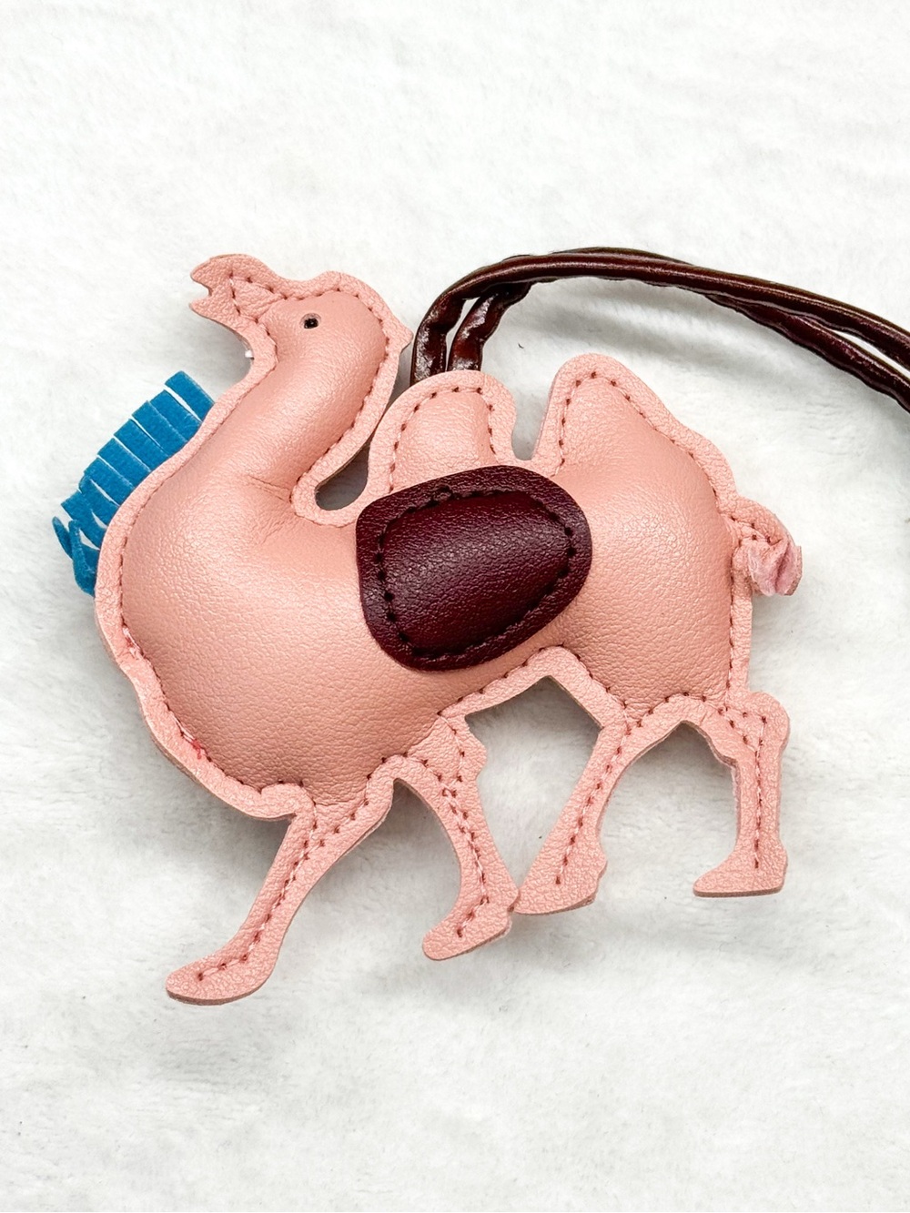 Pink Camel Bag Charm – Faux Leather Purse Charm - Picture 3 of 6